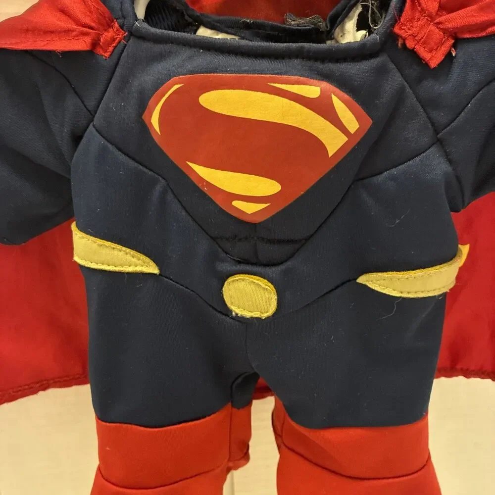 Build-A-Bear Superman Man of Steel Costume Suit & Cape DC Comics Logo Outfit BAB